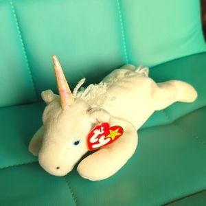 1994 Ty 'Mystic' The Unicorn beanie baby Iridescent horn